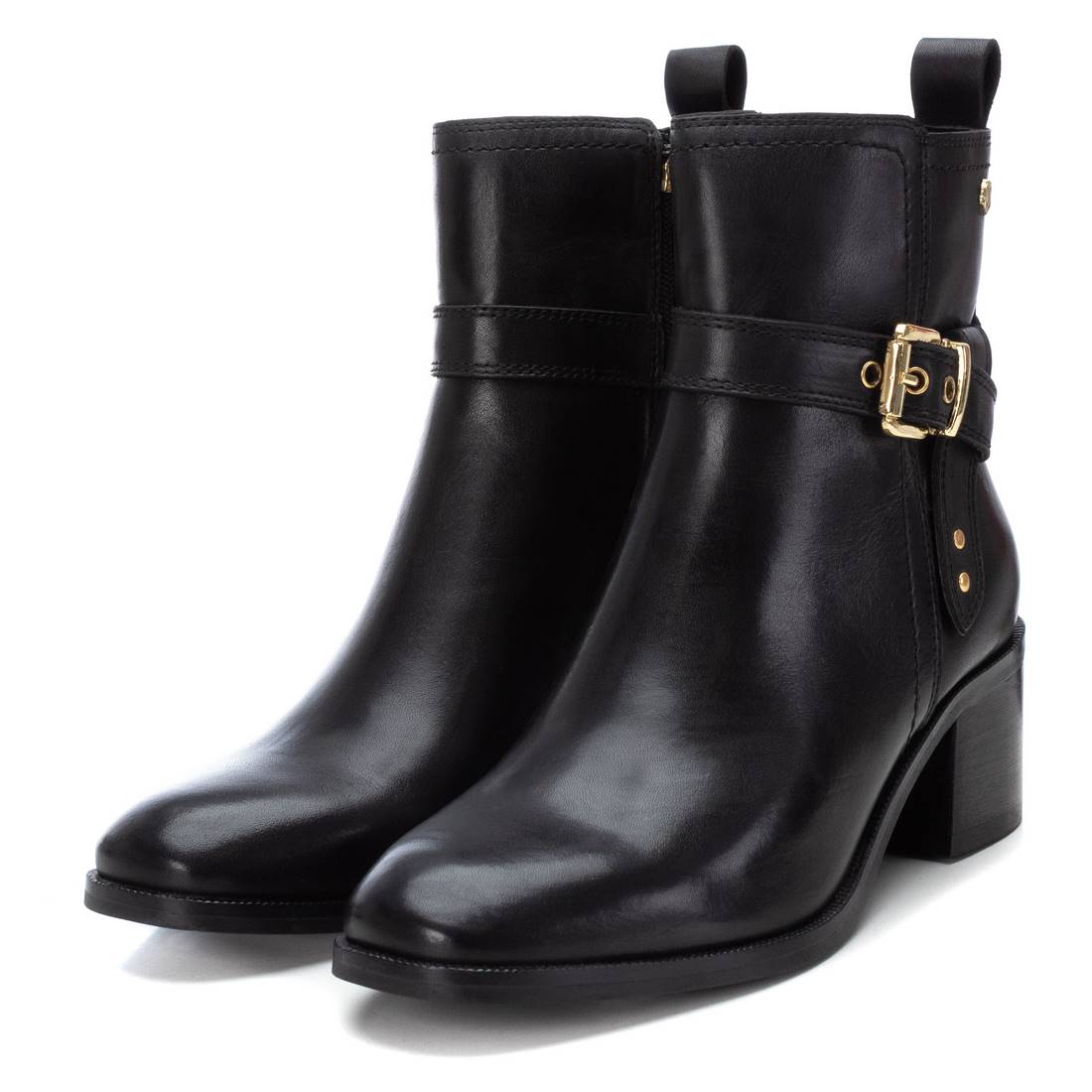 Carmela 16173501 bottine femme noir cuir petit talon