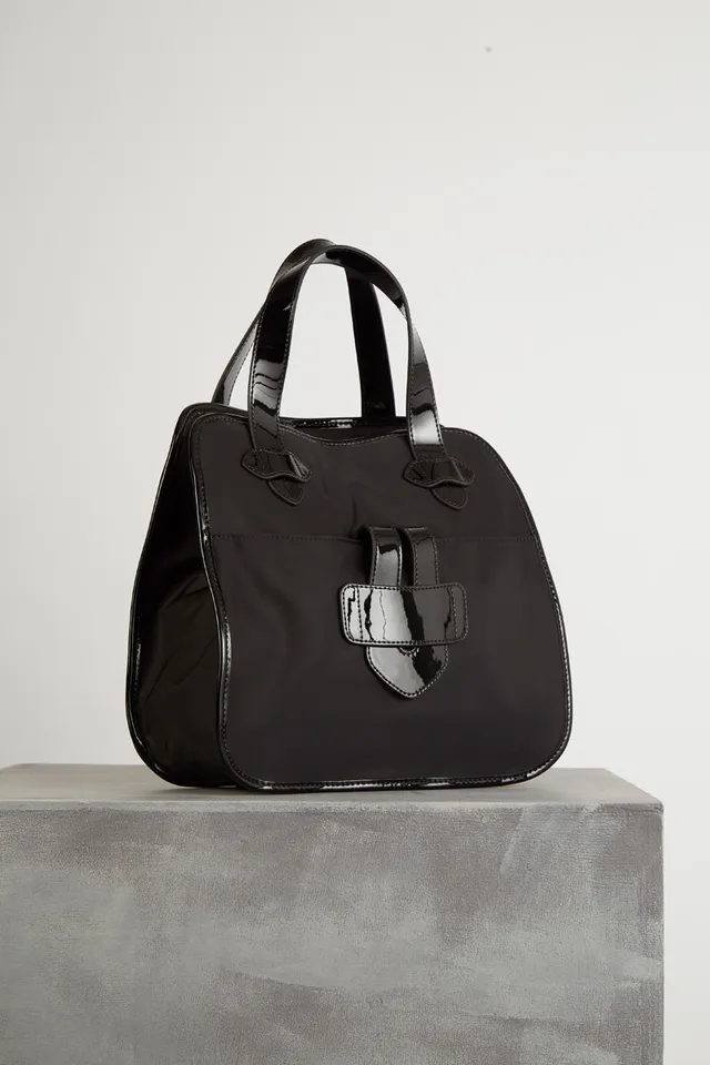 Tila March Zelig cabas nylon cuir noir 31 cm