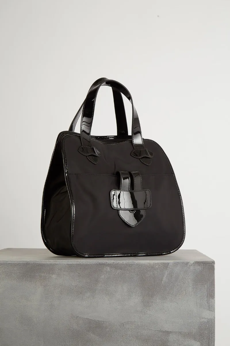 Tila March Zelig cabas nylon cuir noir 31 cm