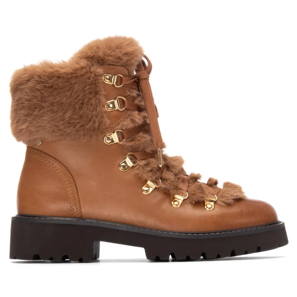 Carmela 16266802 bottine femme camel fourrée à lacets