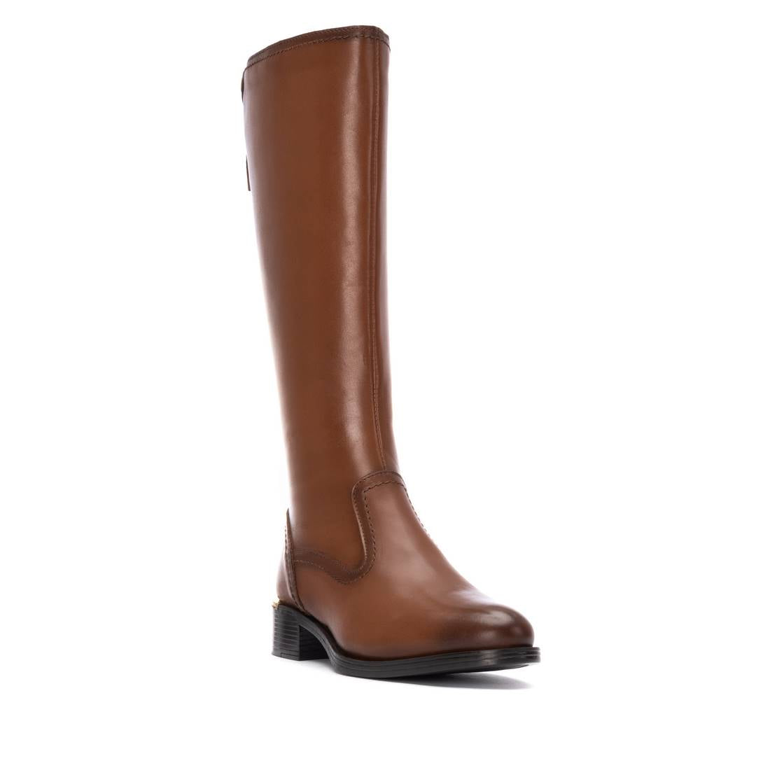 Carmela 16264201 bottes cuir camel talon bas