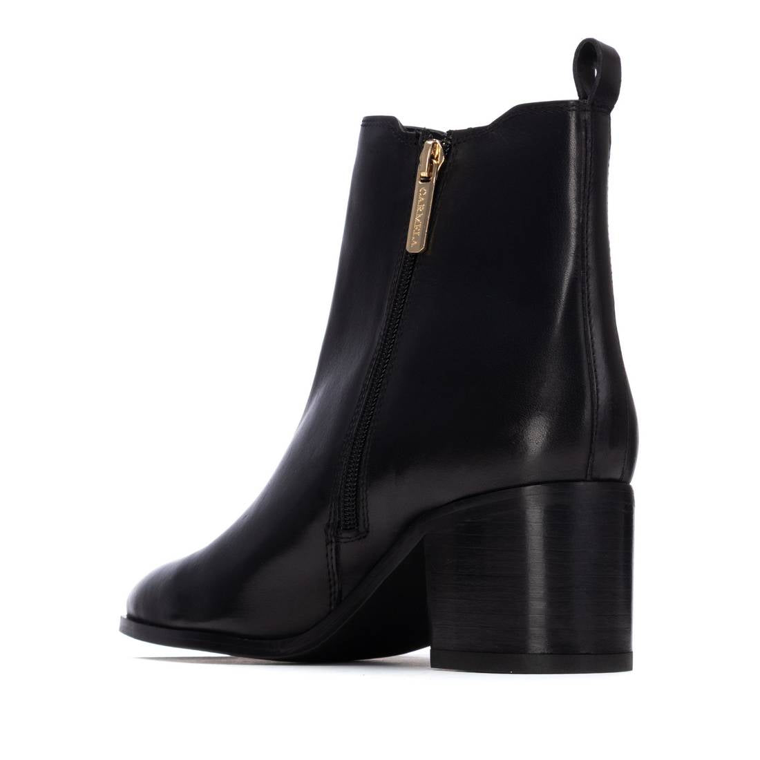 Carmela 16271502 bottines cuir noir zip
