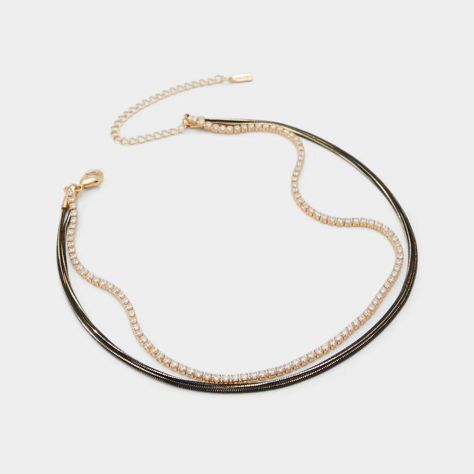Aldo Galine Collier Fantaisie Doré À Rangs Superposés