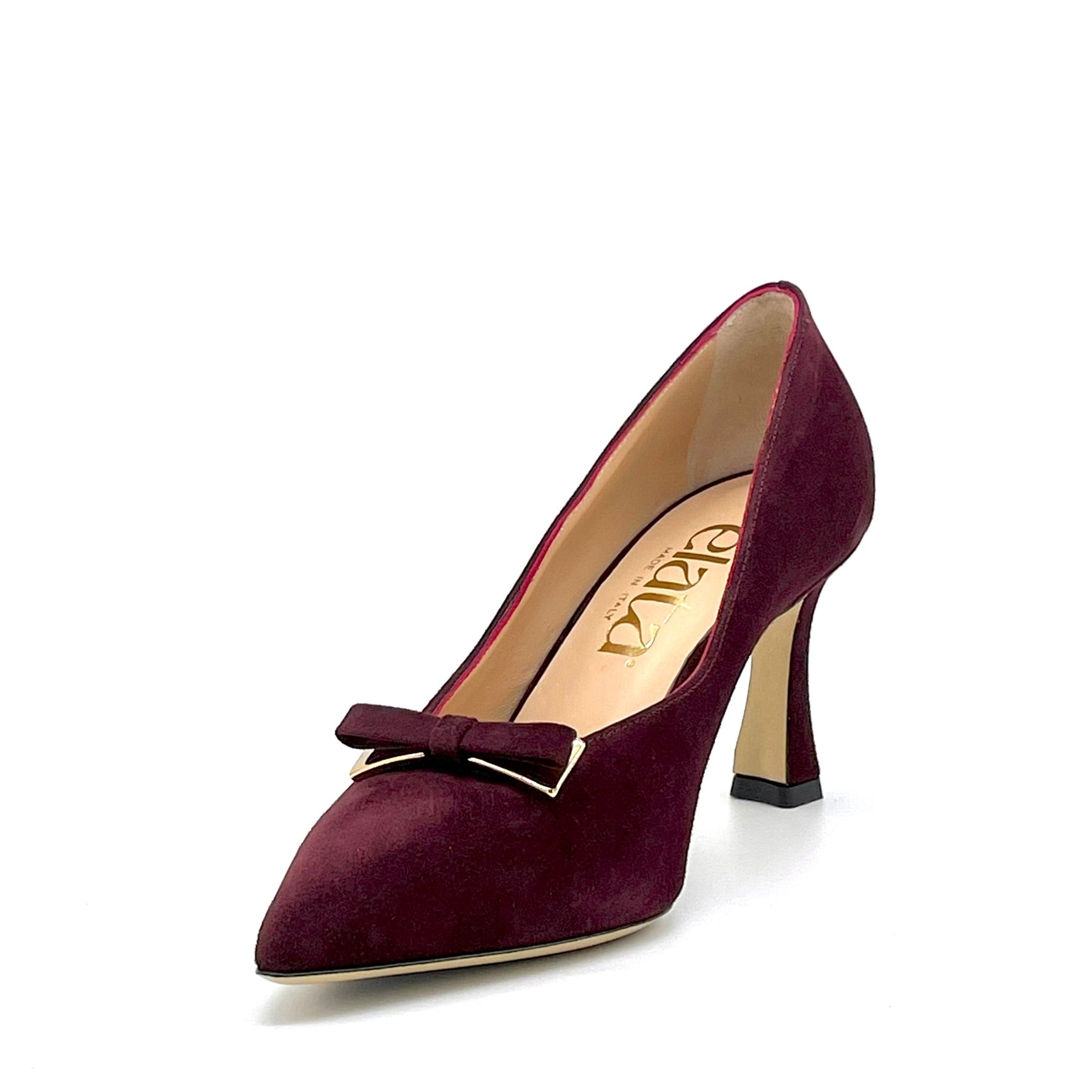 ELATA 56503 escarpins daim bordeaux talon 7,5 cm