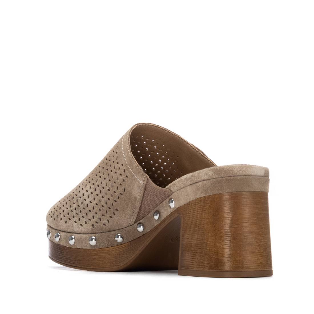 Carmela 16328302 sabot femme cuir taupe talon 8cm