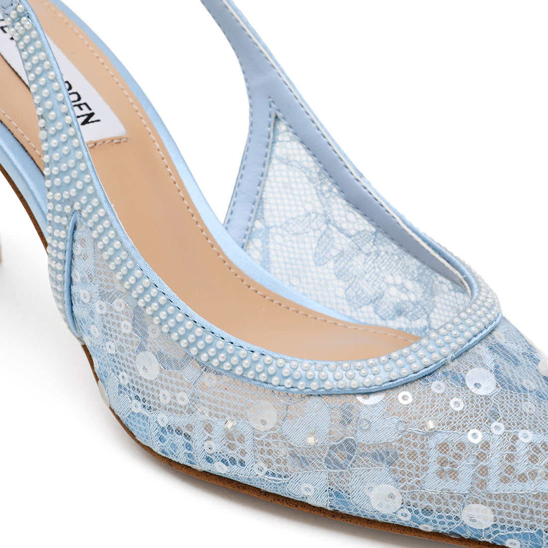 Steve Madden Emari escarpins bleu ciel slingback talon 10 cm
