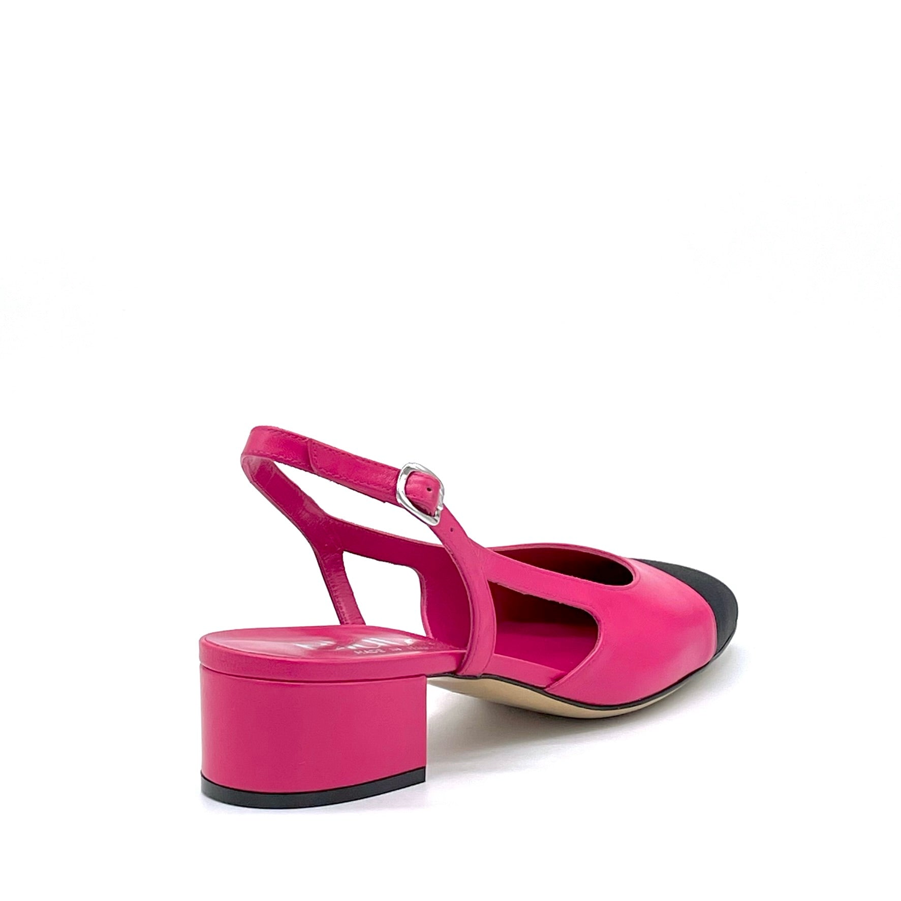 ELATA 15129 slingback cuir fuchsia talon 3,5 cm