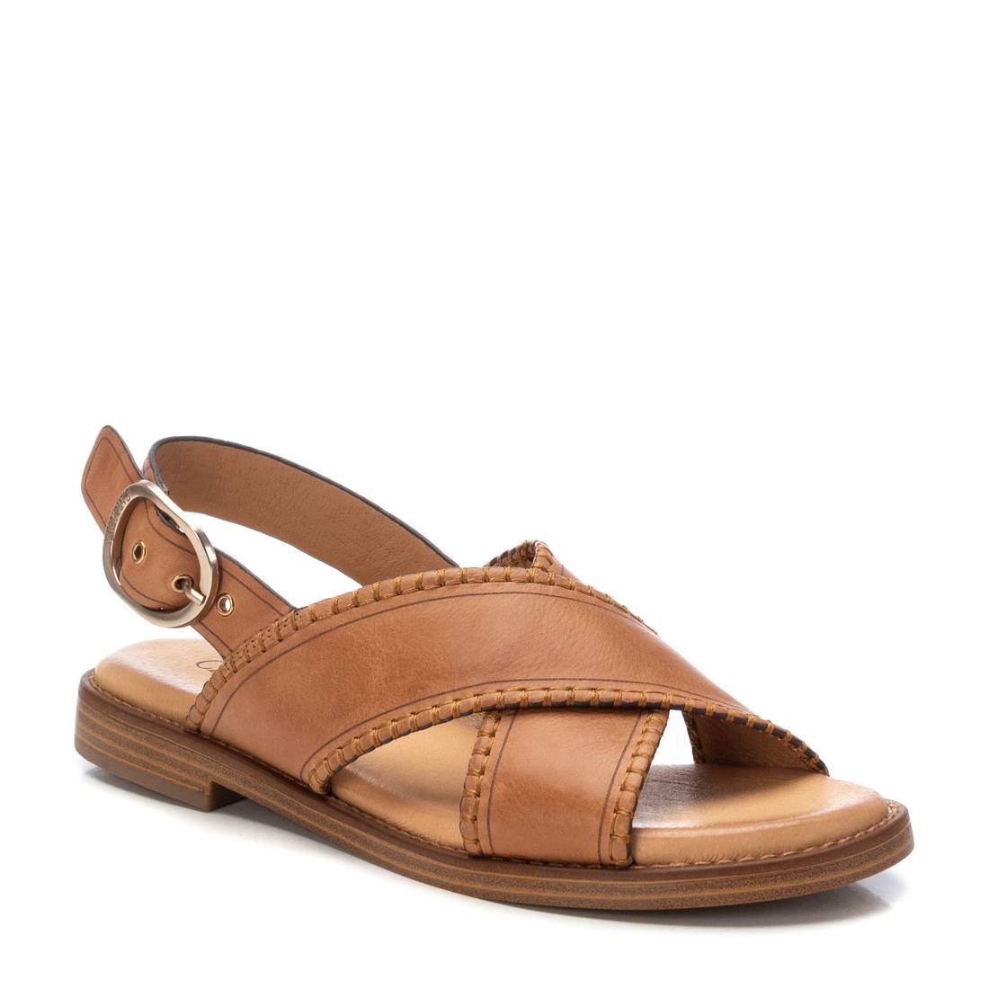 Carmela 16220101 sandale femme camel cuir à boucle