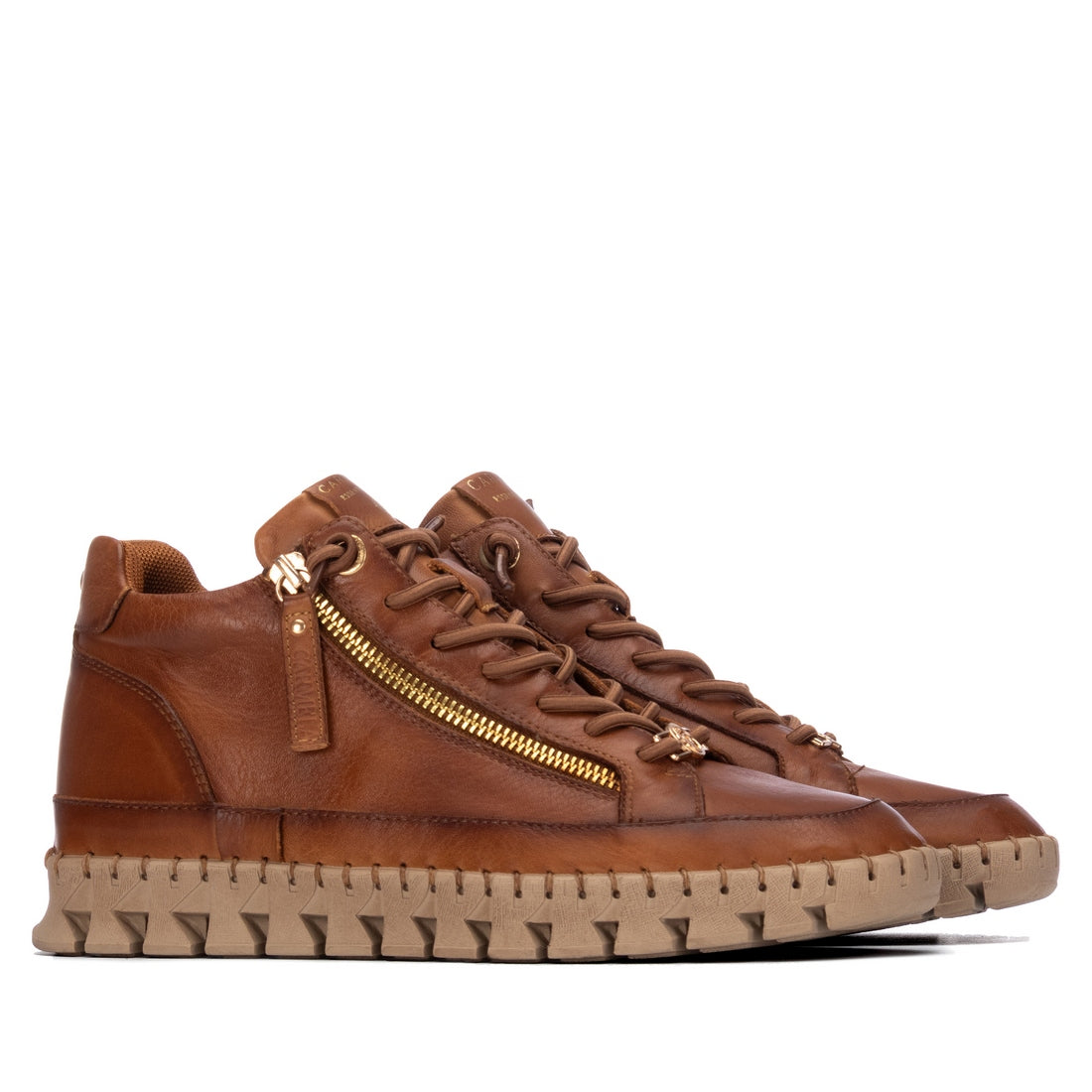 Carmela 164392 16439203 bottine plate camel cuir