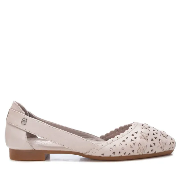 Carmela 16067201 ballerine cuir blanc ajouré plat
