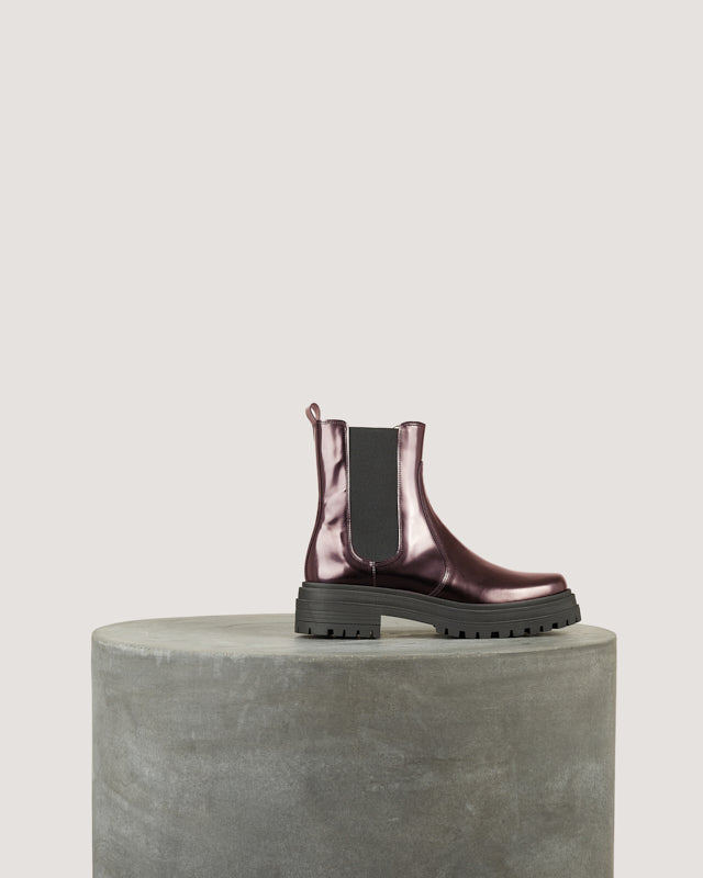 Tila March Sasha bottine cuir chocolat plate 3 cm