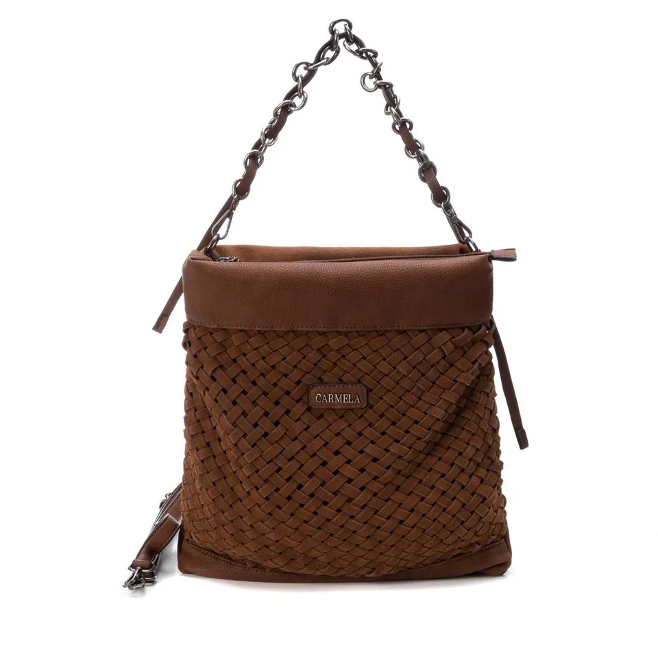 Carmela 18600403 sac cuir marron bandoulière 37 cm