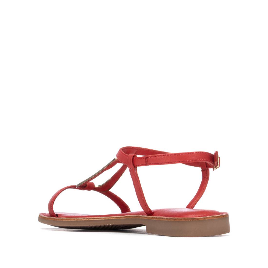 Carmela 16329503 sandale cuir rouge talon bas