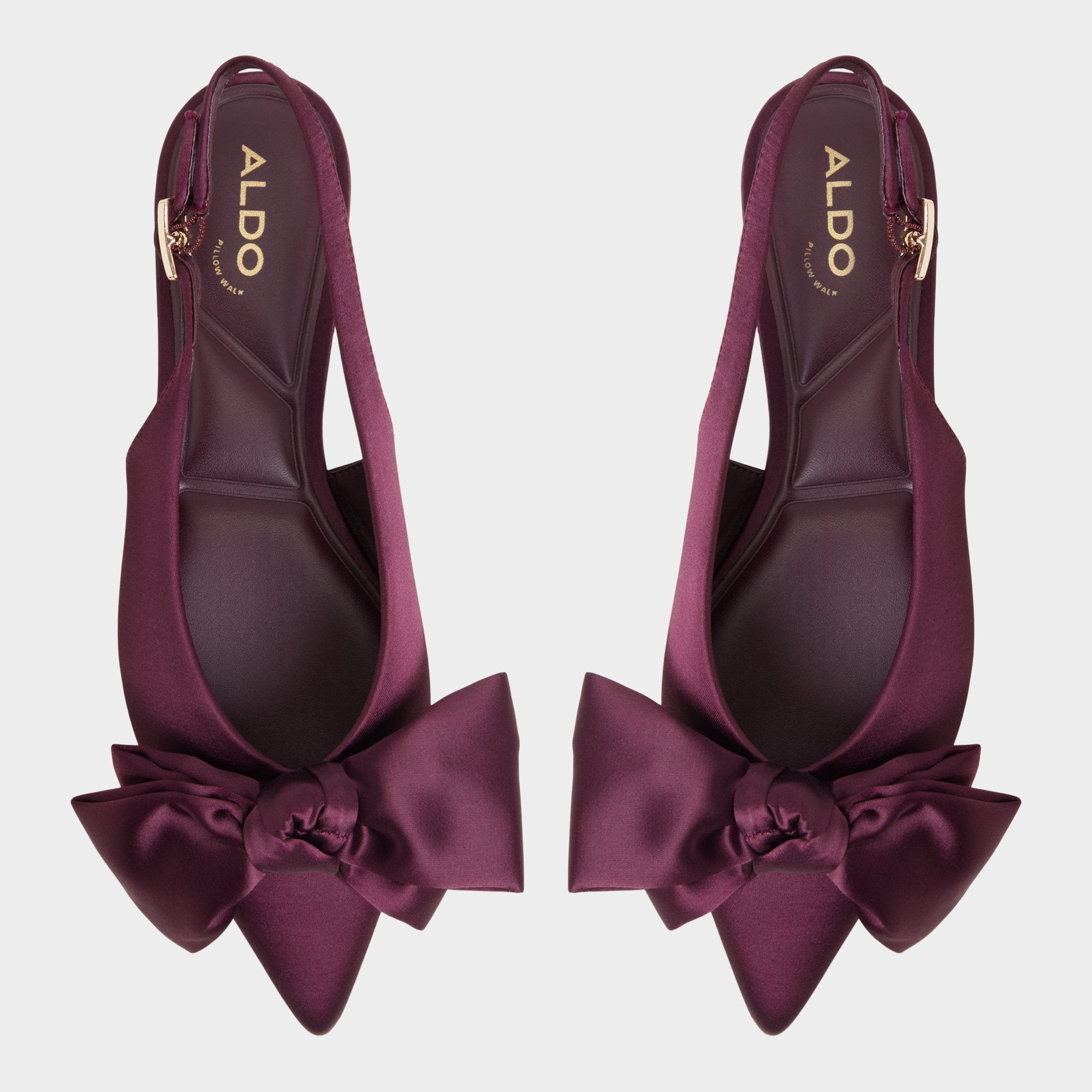Aldo Festive escarpins slingback satin rouge