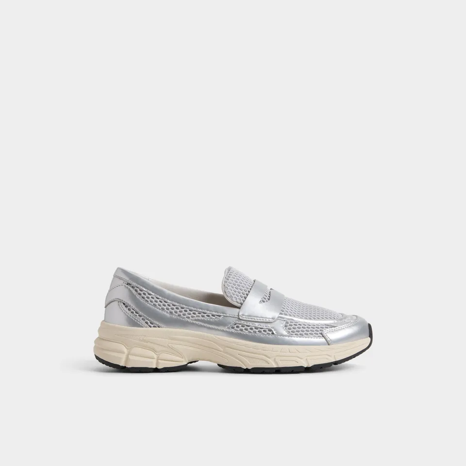 ALDO Loffy mocassins femme argenté mesh