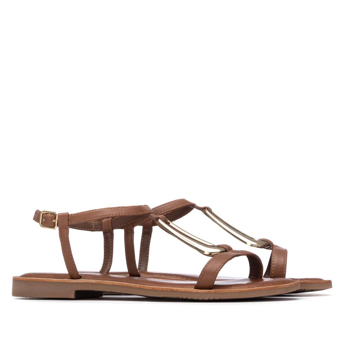 Carmela 16329501 sandales cuir camel talon bas