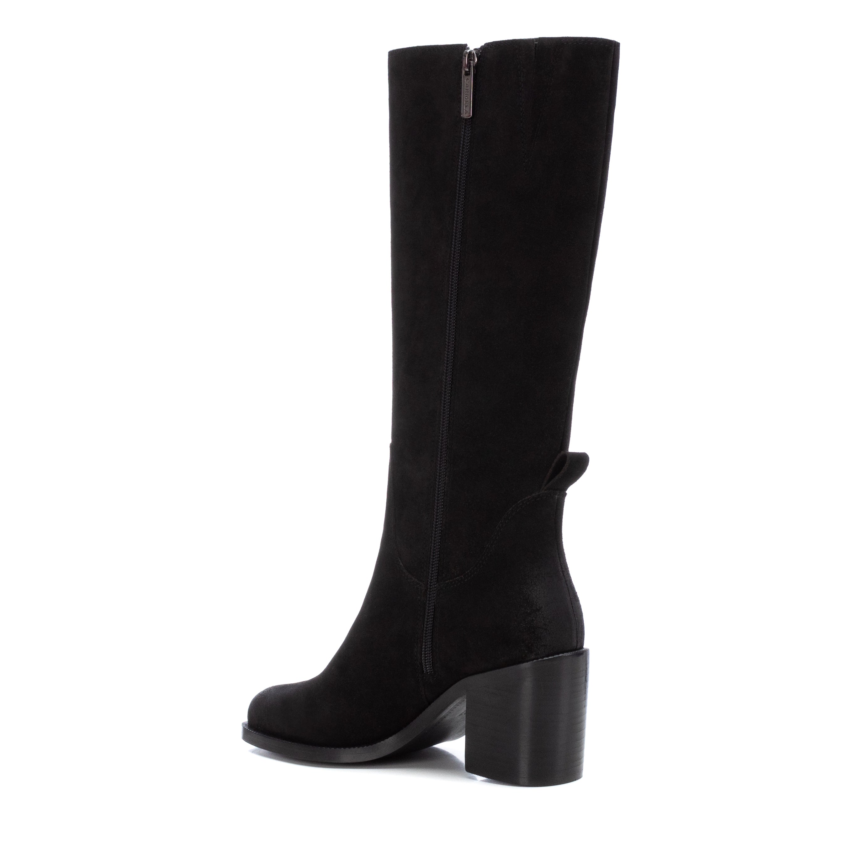 Carmela 16005901 bottes cuir noir talon 7 cm