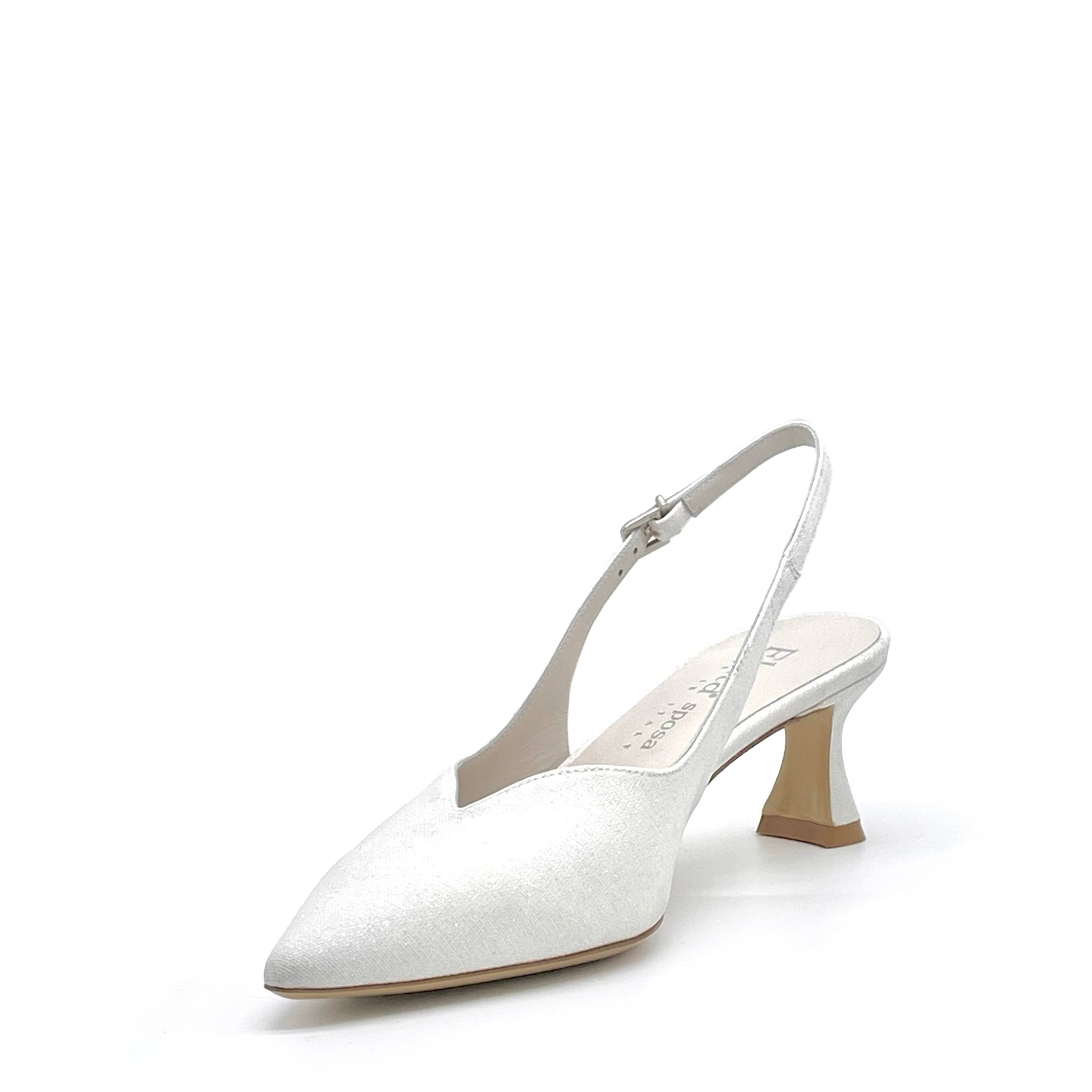 Elata S2440 slingback blanc laminé mariage
