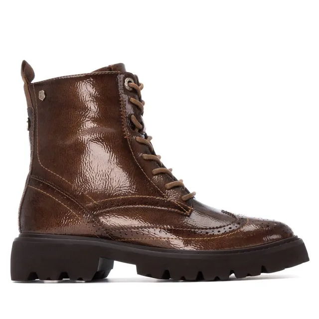 Carmela 16259303 bottine vernis marron à lacets