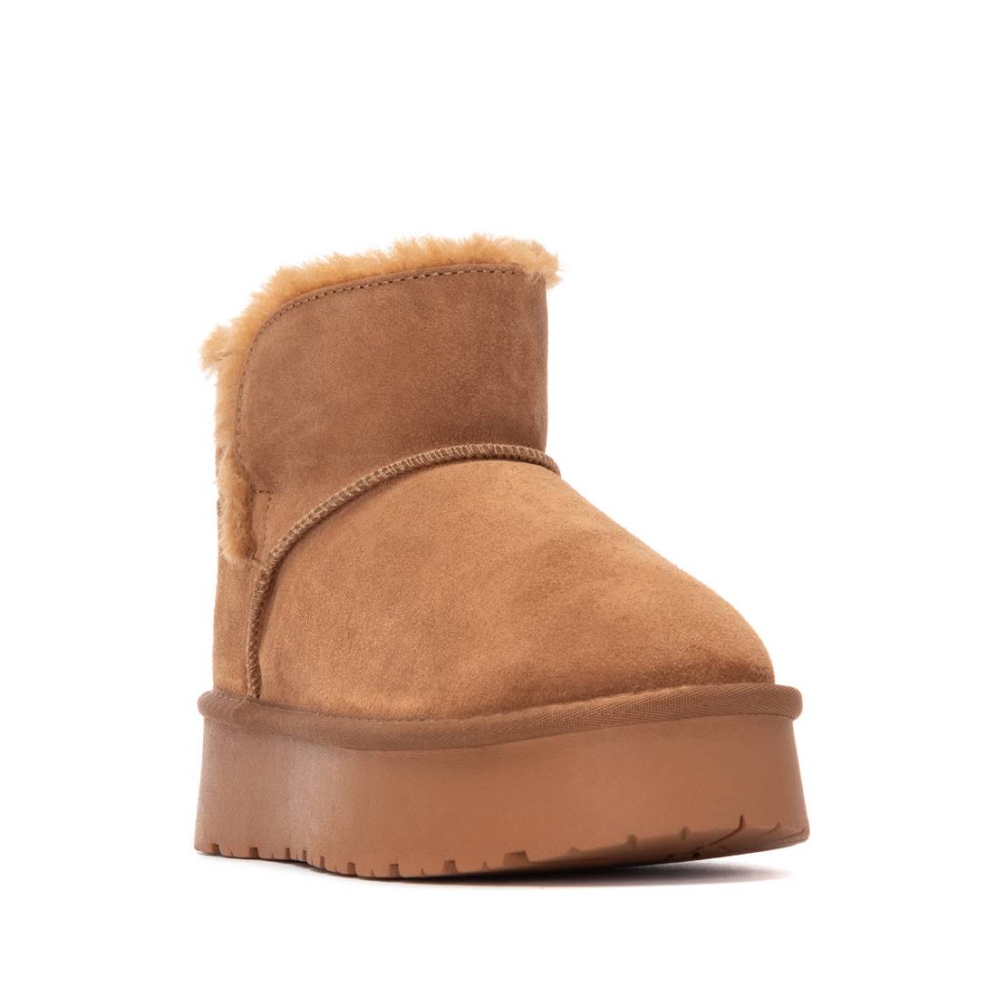 Carmela 16263302 boots cuir camel fourre