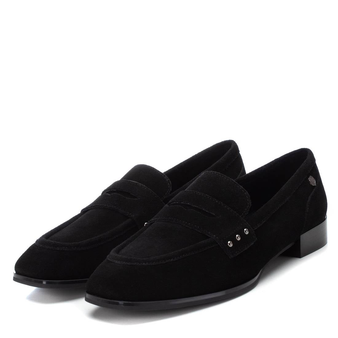 Carmela 16198703 mocassin femme noir cuir velours