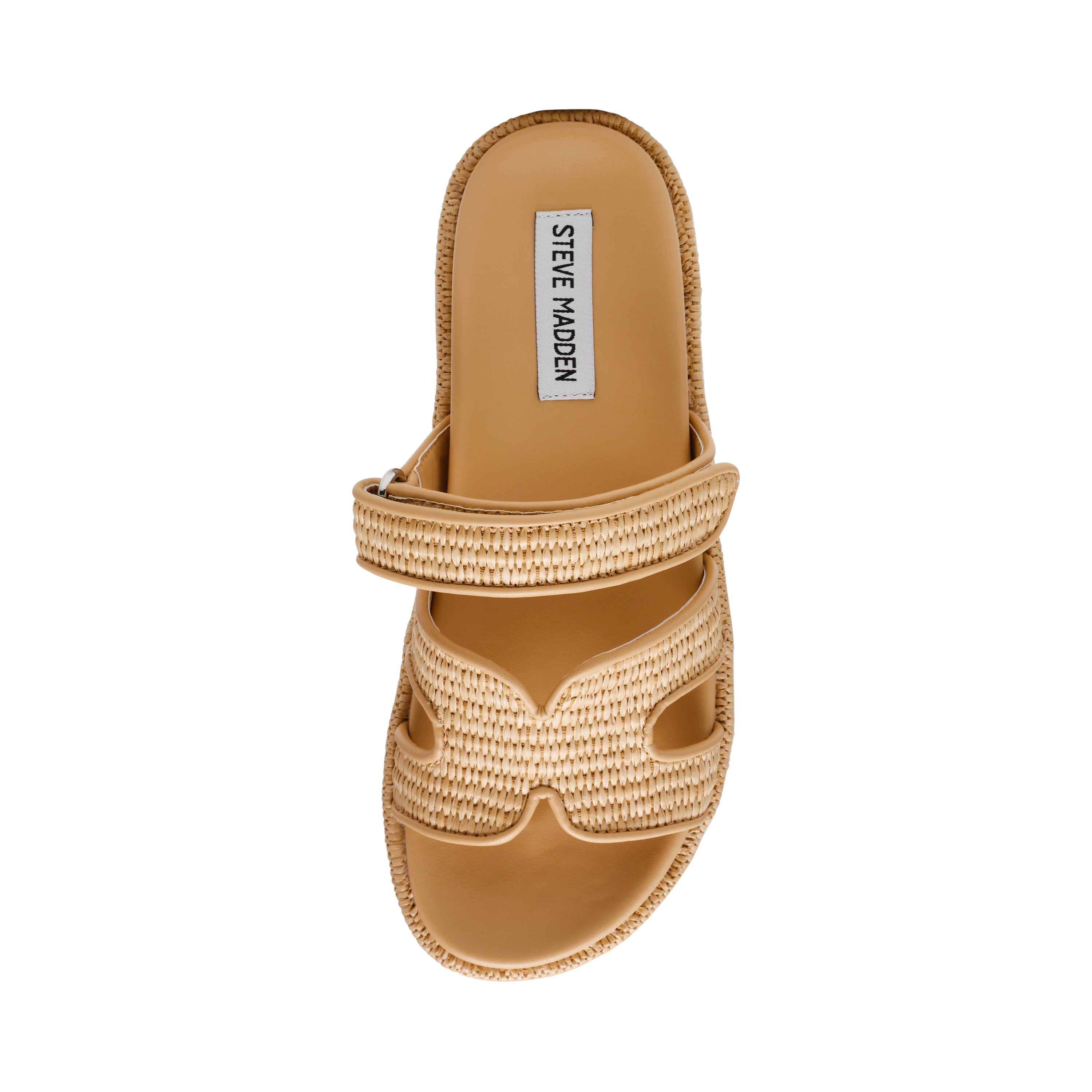 Steve Madden Bigmissile sandale plate raffia naturel