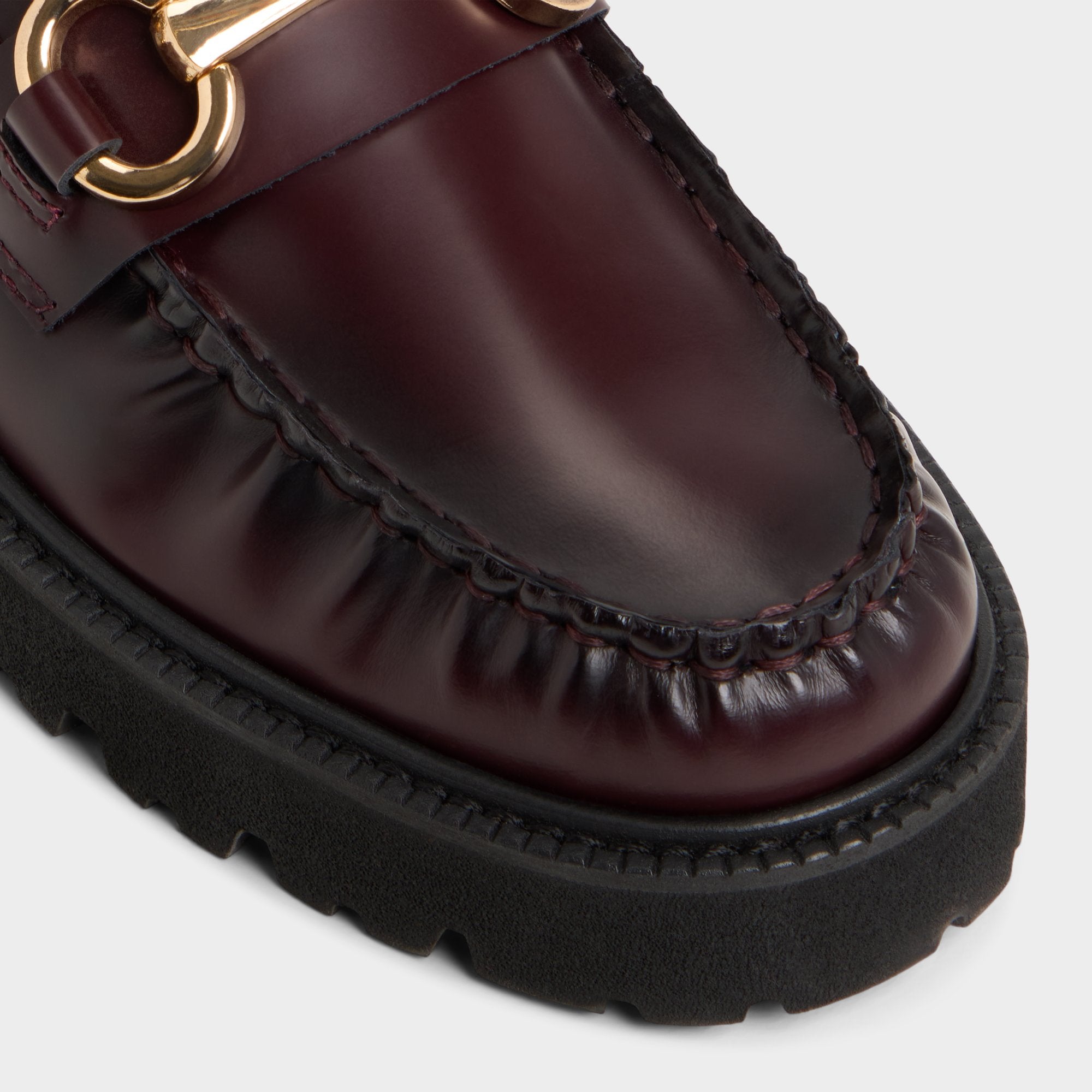Aldo Danrose mocassins femme bordeaux crantés