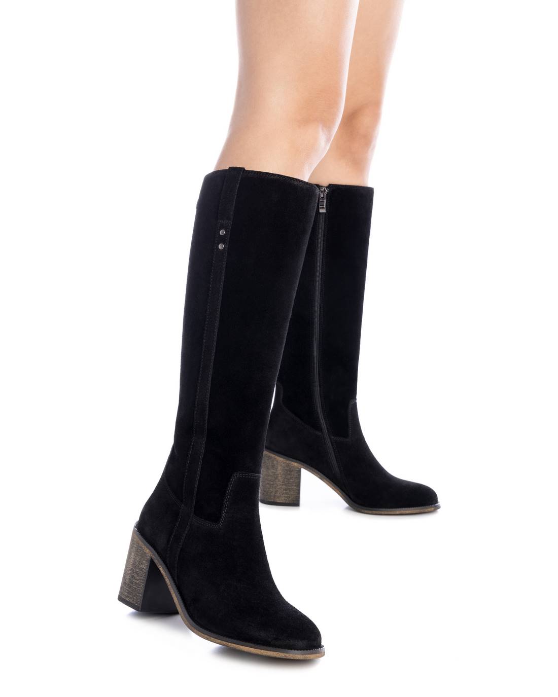 Carmela 16197102 botte cuir noir talon 7 cm