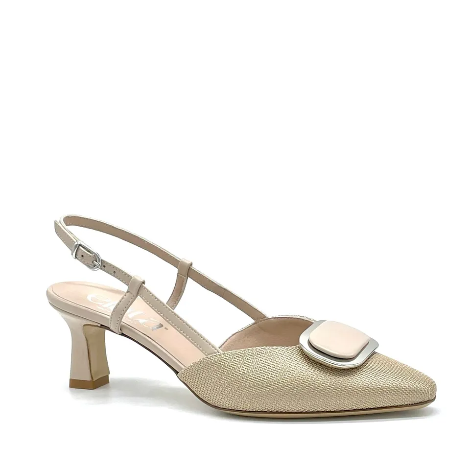 Elata 16167 slingback sable piqué talon 5,5 cm