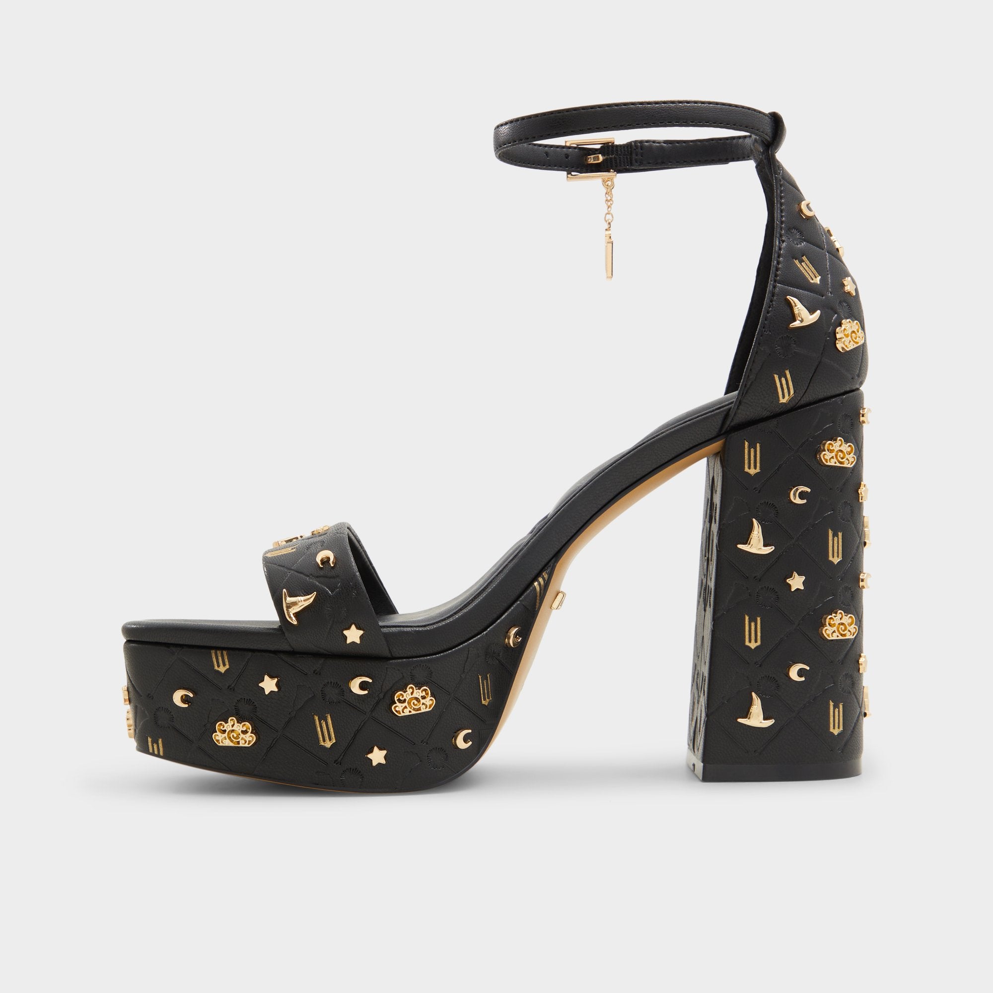 ALDO Takeflight sandales plateforme satin noir