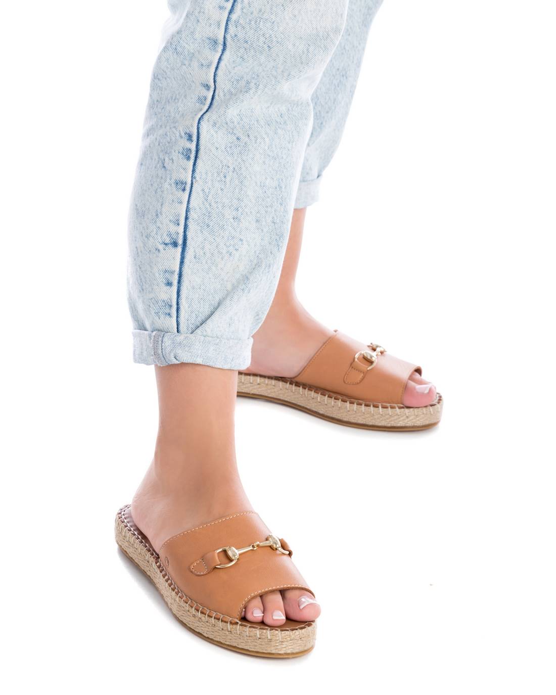 Carmela 16075505 sandales cuir marron semelle jute