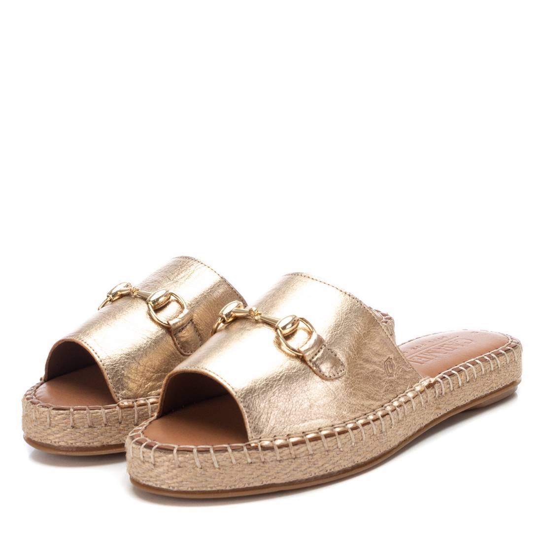 Carmela 16075501 sandales cuir doré yute