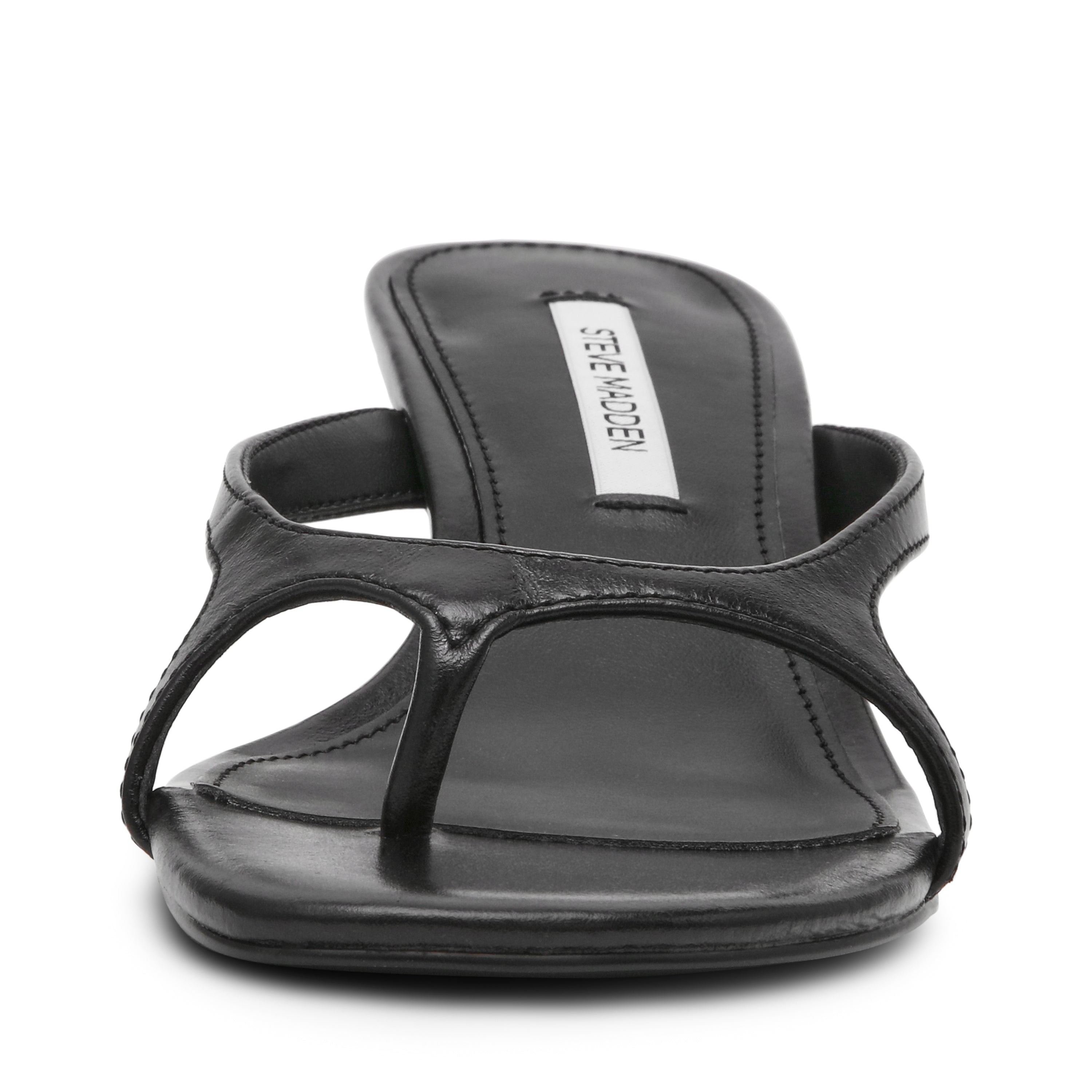Steve Madden Brienna Sandales Cuir Noir Talon 4 cm
