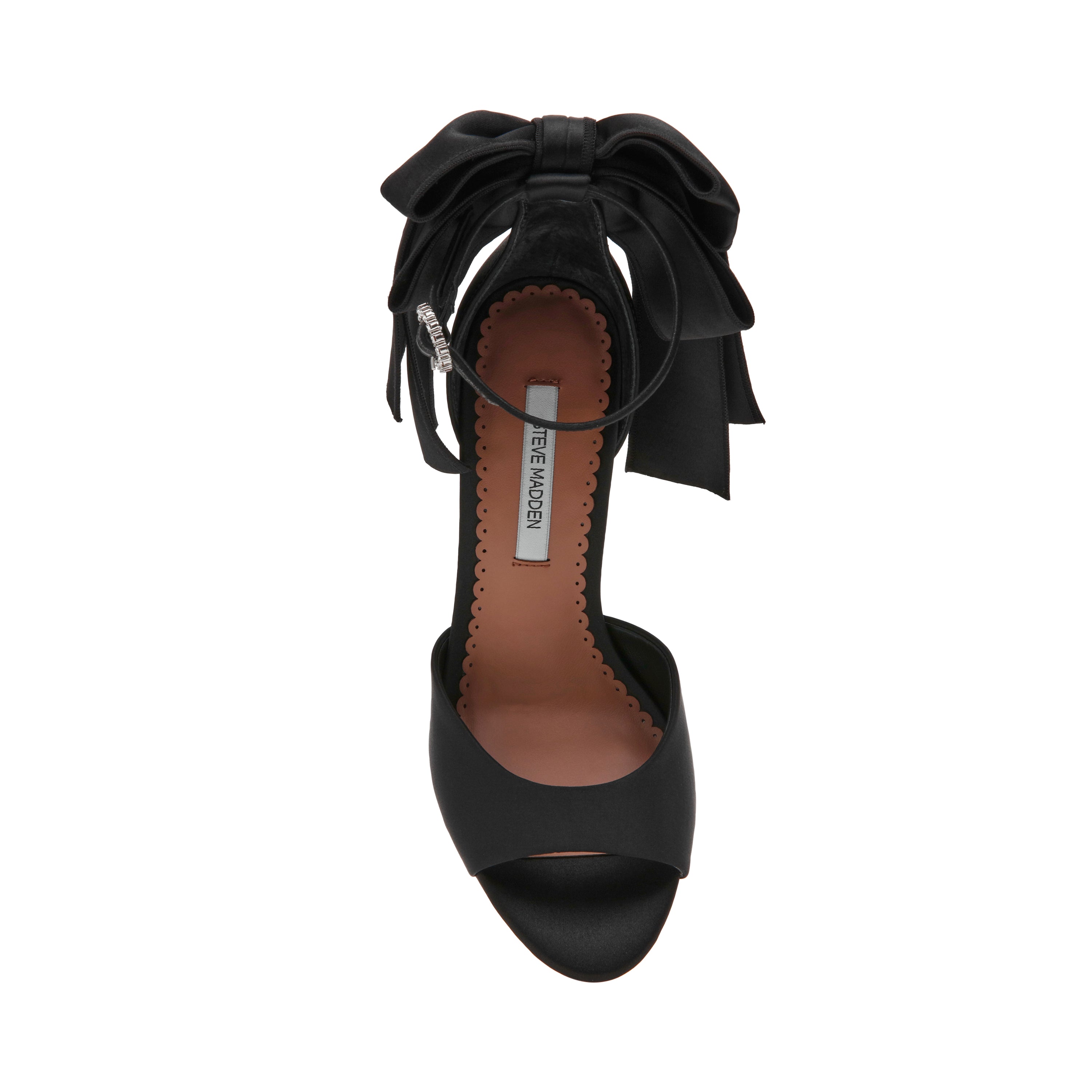 Steve Madden Bougie sandales satin noir talon 8 cm