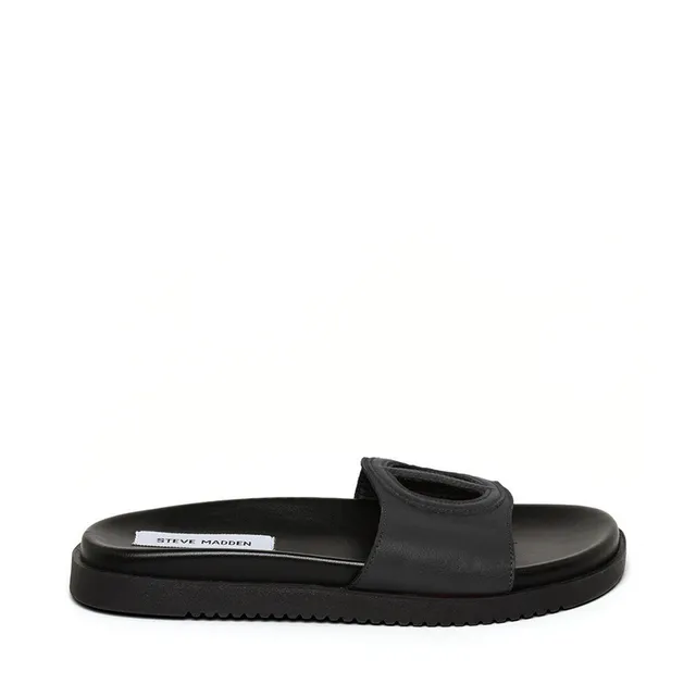 Steve Madden Mayke sandales plates cuir noir