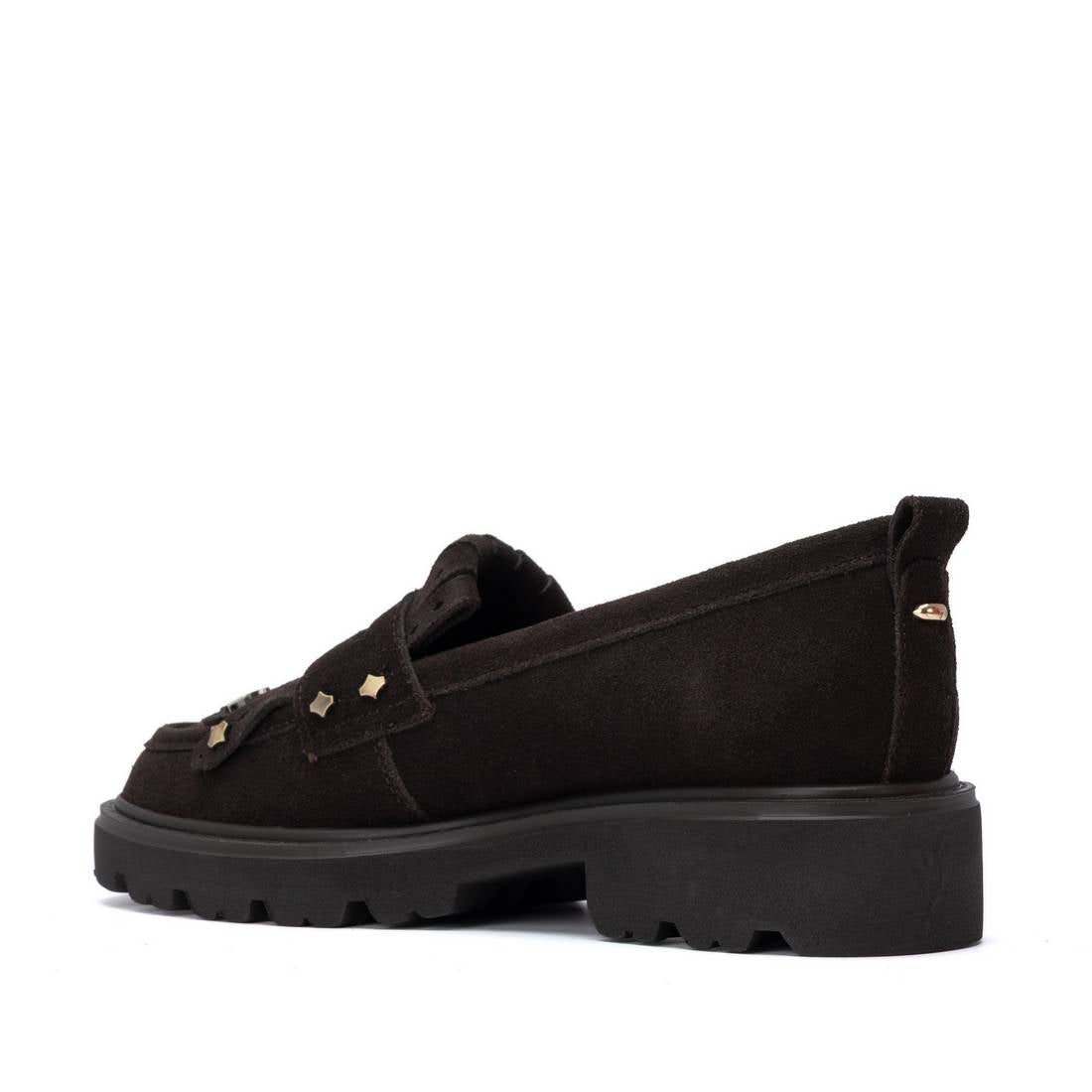 Carmela 16431105 mocassin femme marron cuir talonnette