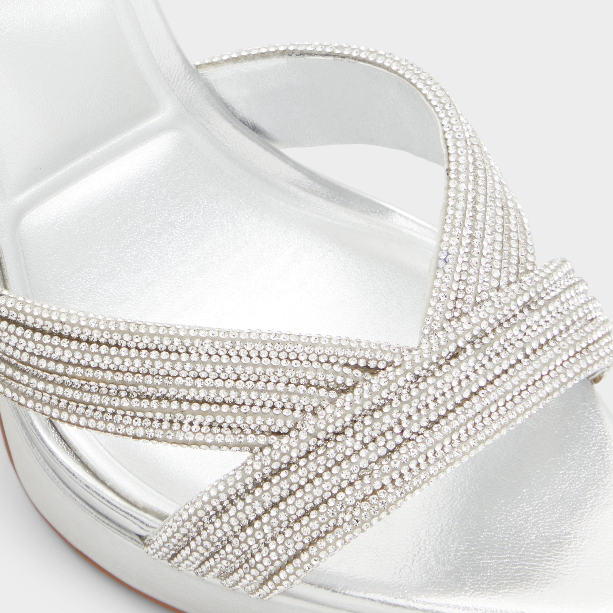 Aldo Vivyana sandales talon strass argenté