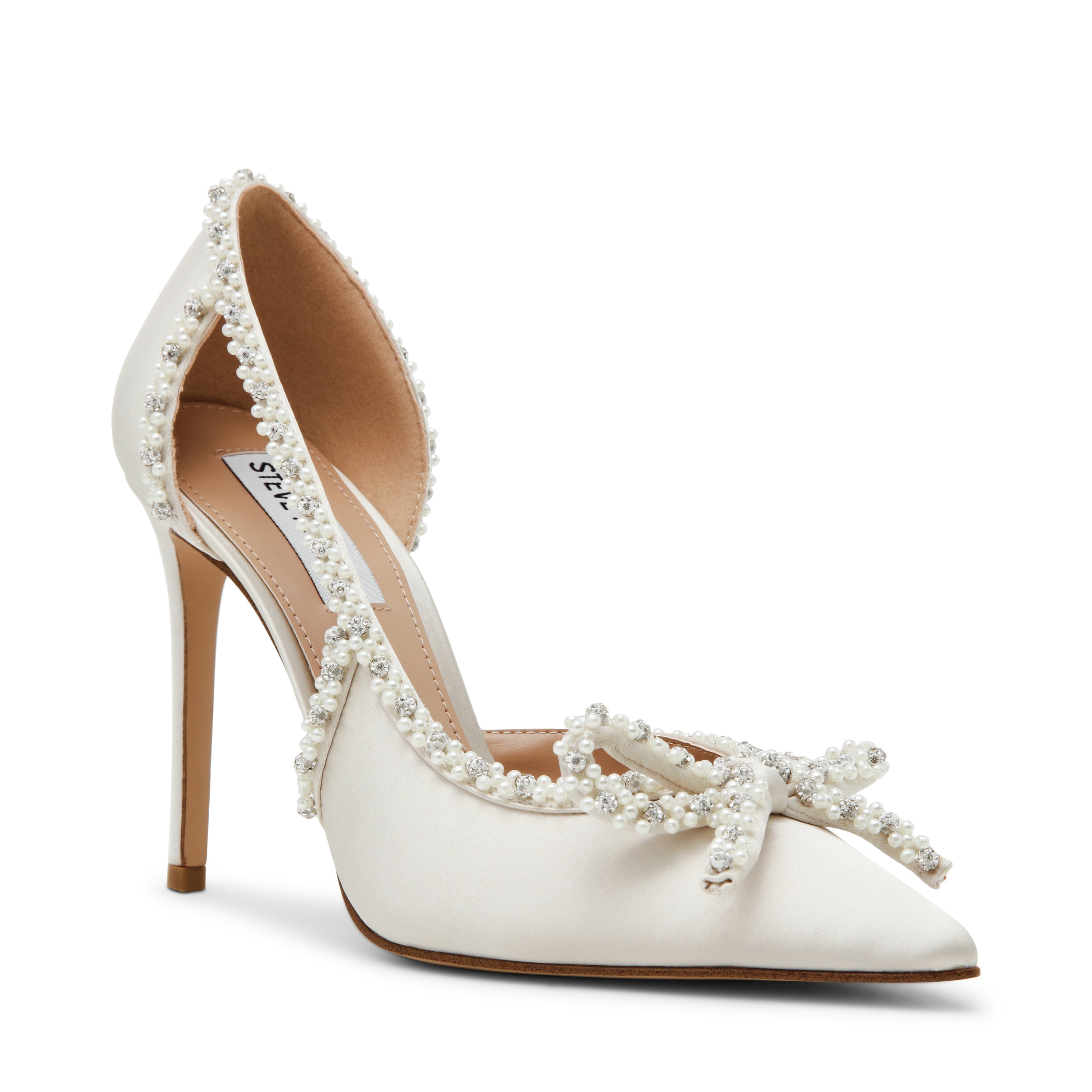 Steve Madden Tandi escarpin satin ivoire talon 10 cm