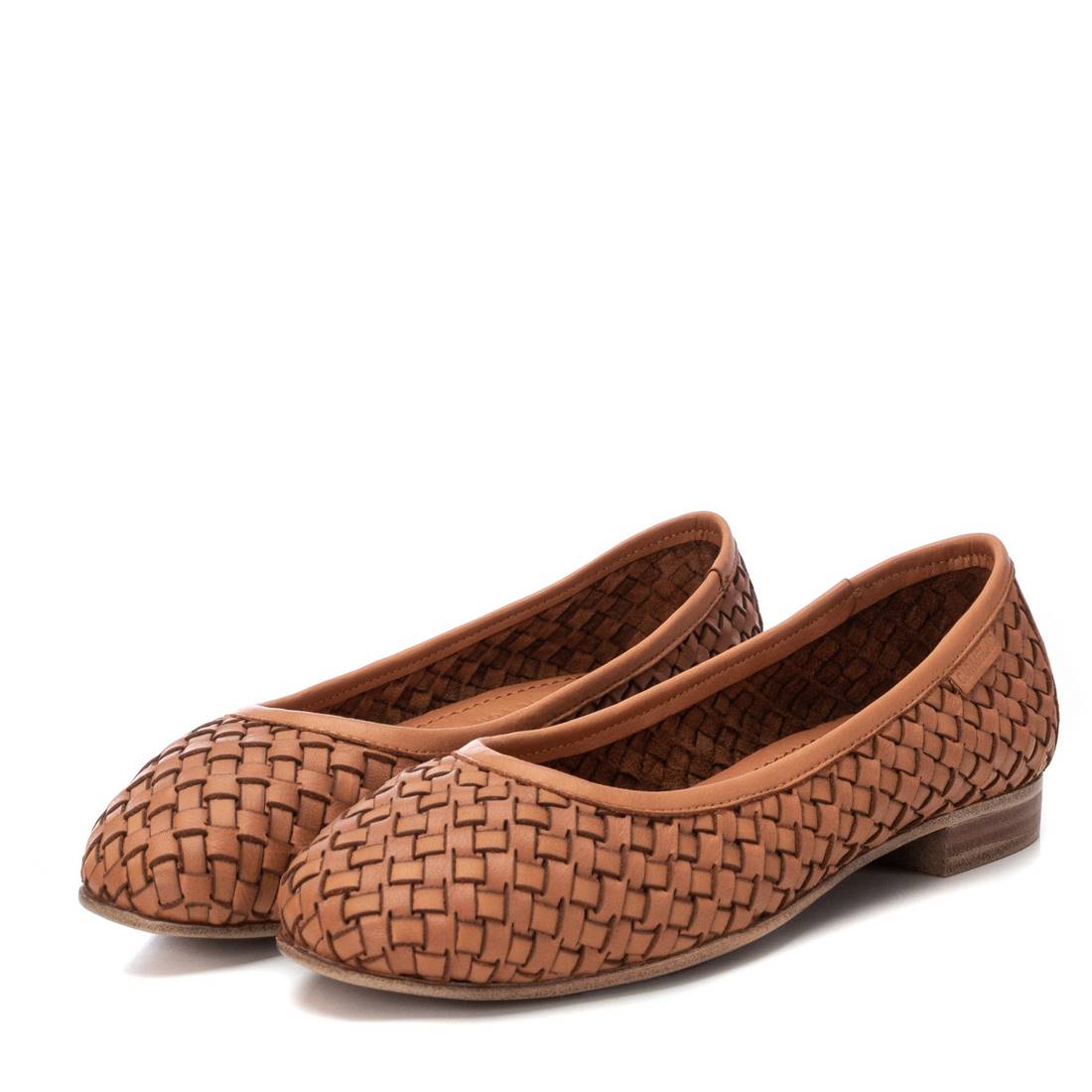 Carmela 16127704 ballerines cuir marron tressé
