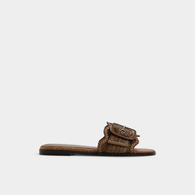 Aldo Wavysally sandales plates raphia boucle