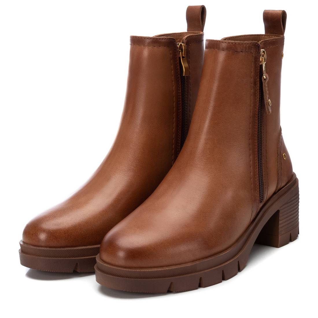 Carmela 16197401 bottines femme marron cuir motardes