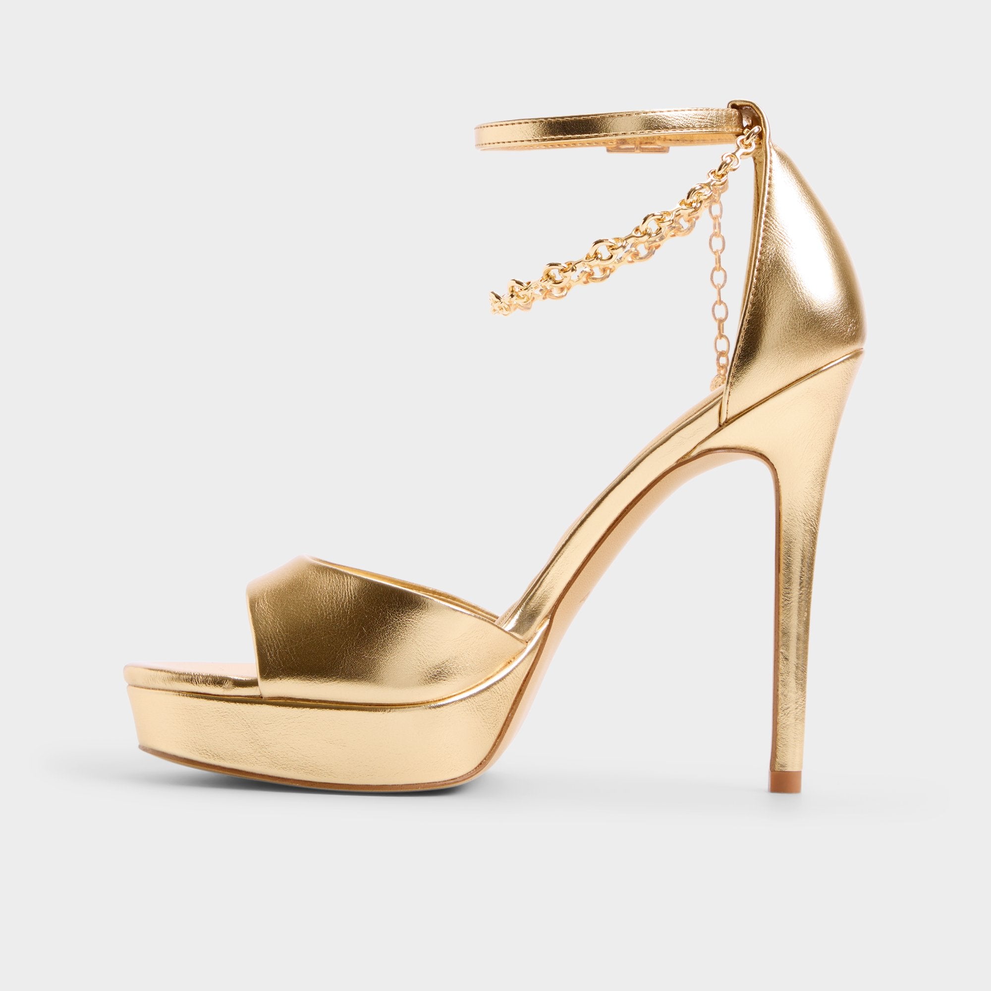 ALDO Afumeth sandales talon doré brillant