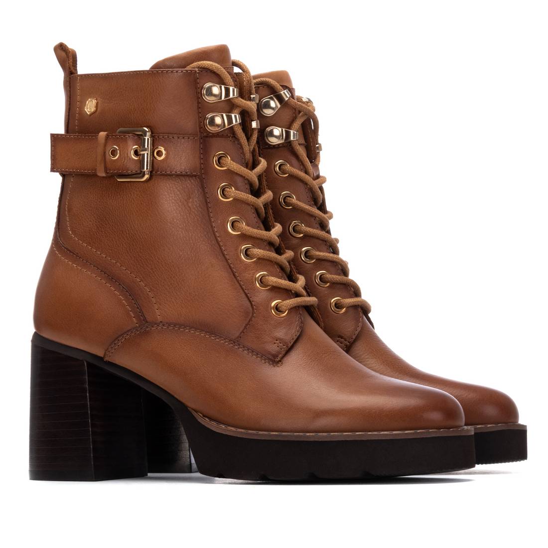 Carmela 16268702 bottines talon camel cuir