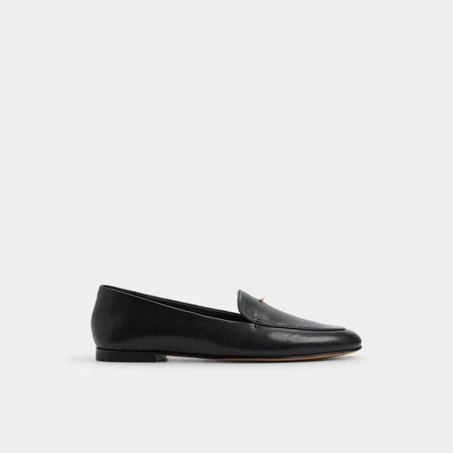 ALDO Daphia mocassins cuir noir ornement doré