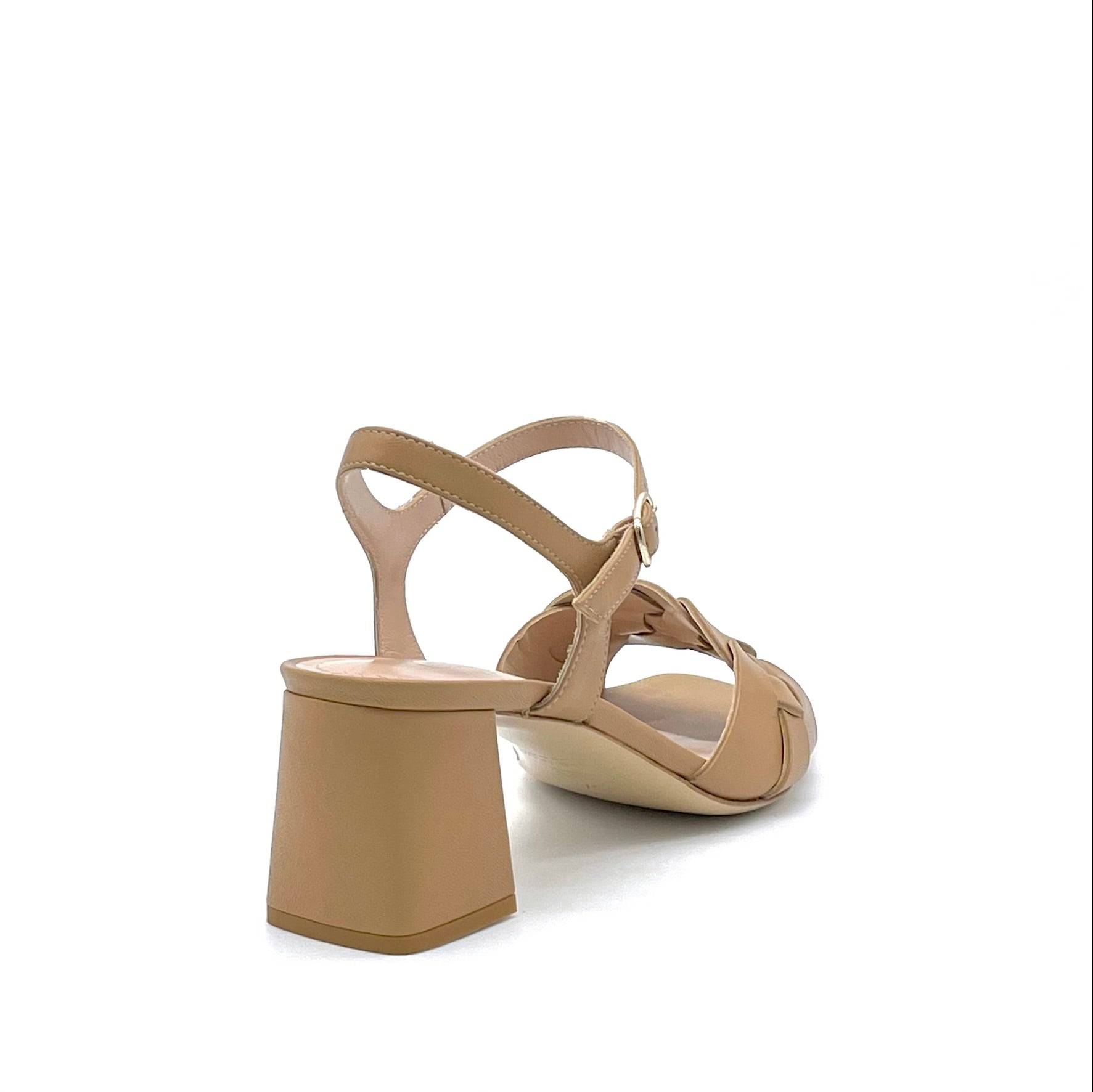 Elata 12124_1 sandales cuir camel tressé 5,5 cm