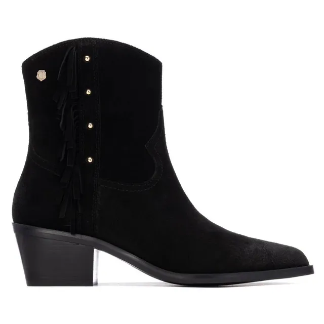 Carmela 16266303 bottine cowboy noir suède