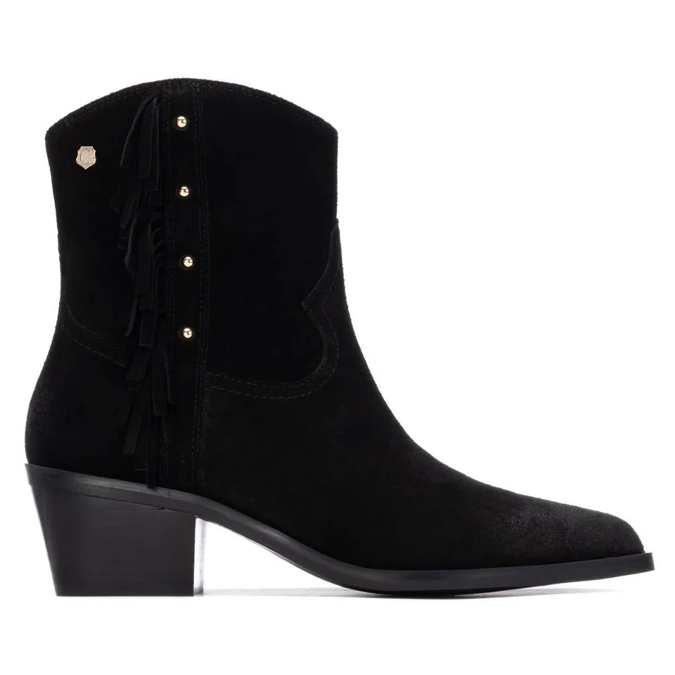 Carmela 16266303 bottine cowboy noir suède