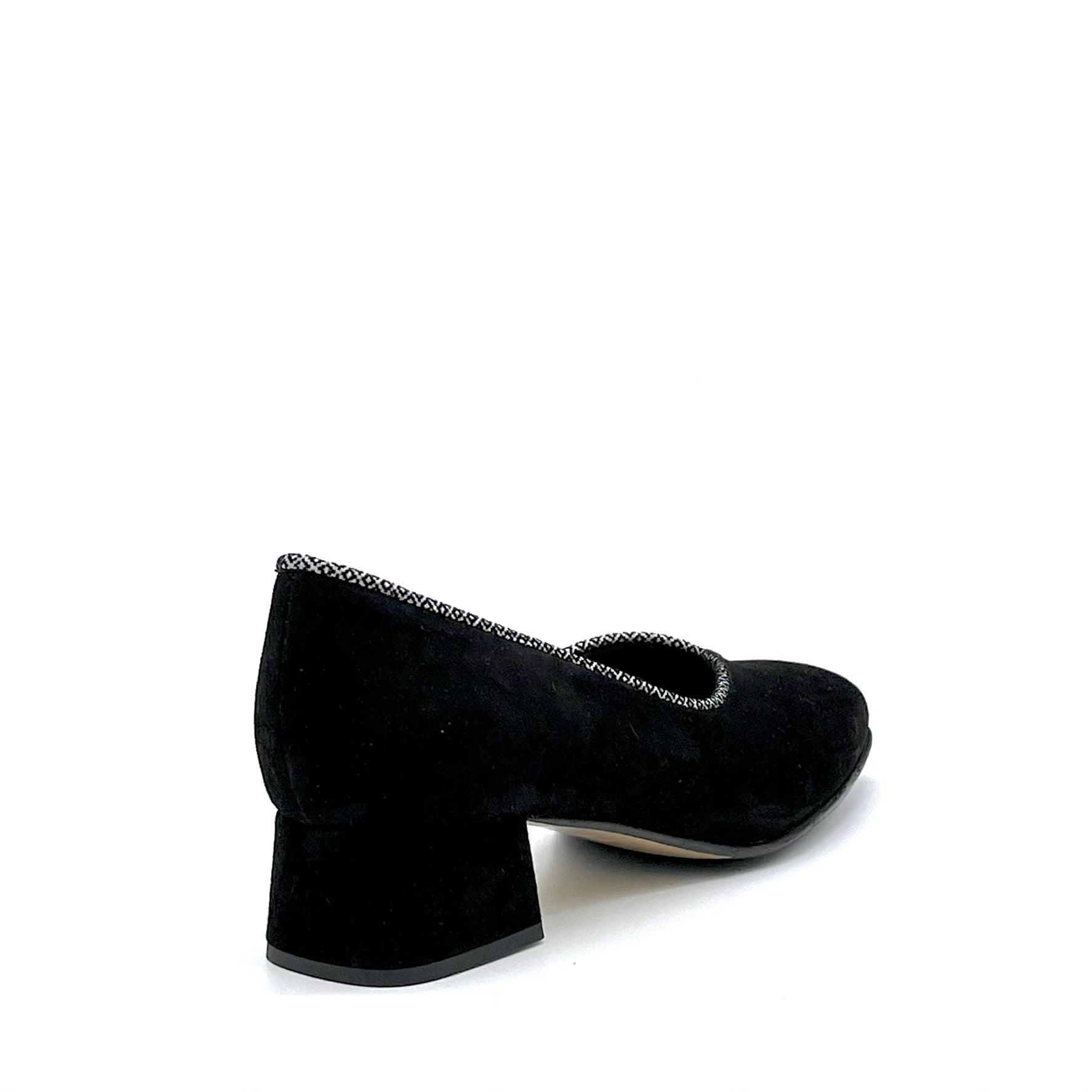 Elata 74708 escarpin suède noir talon 3,5 cm