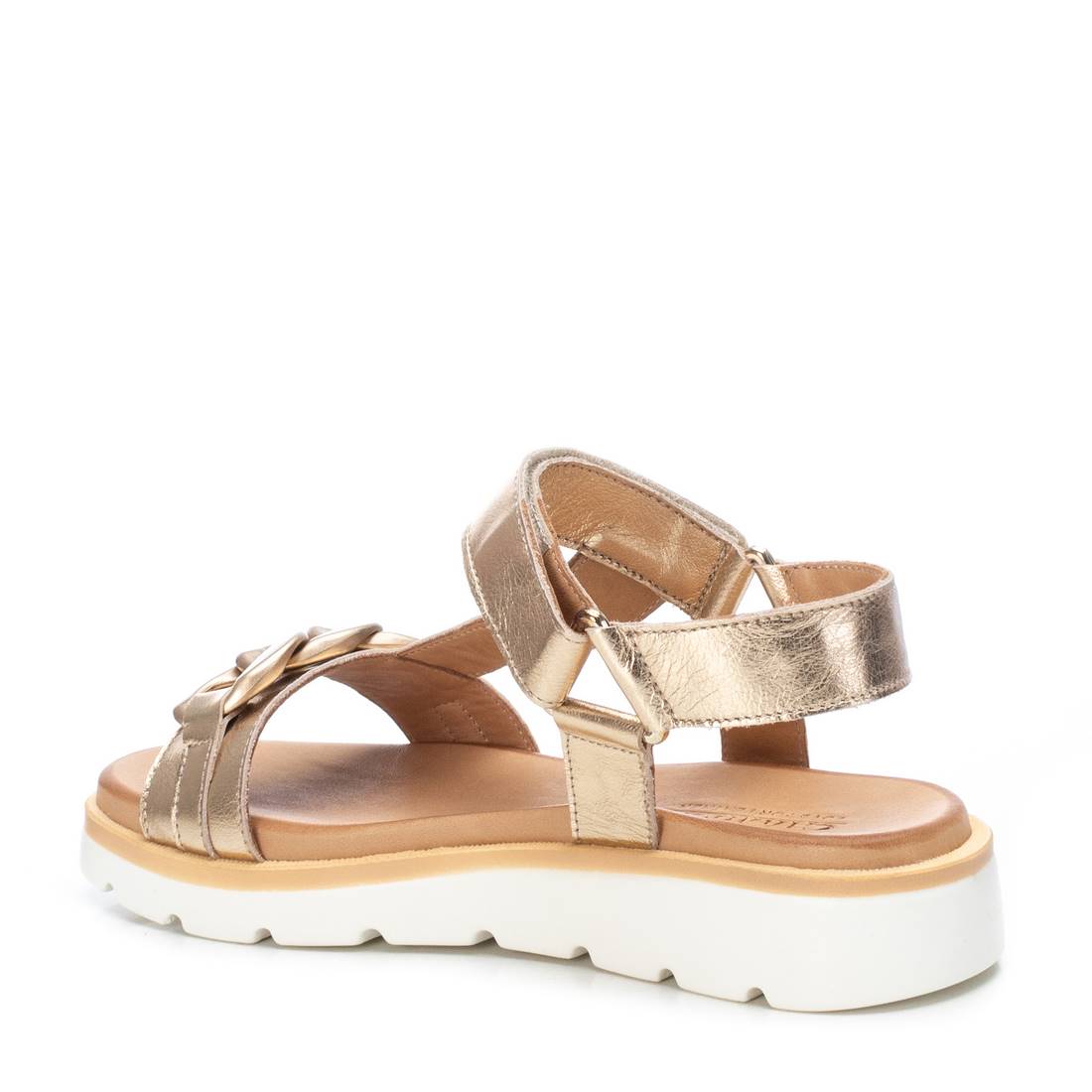 Carmela 16073905 sandale femme cuir doré scratch