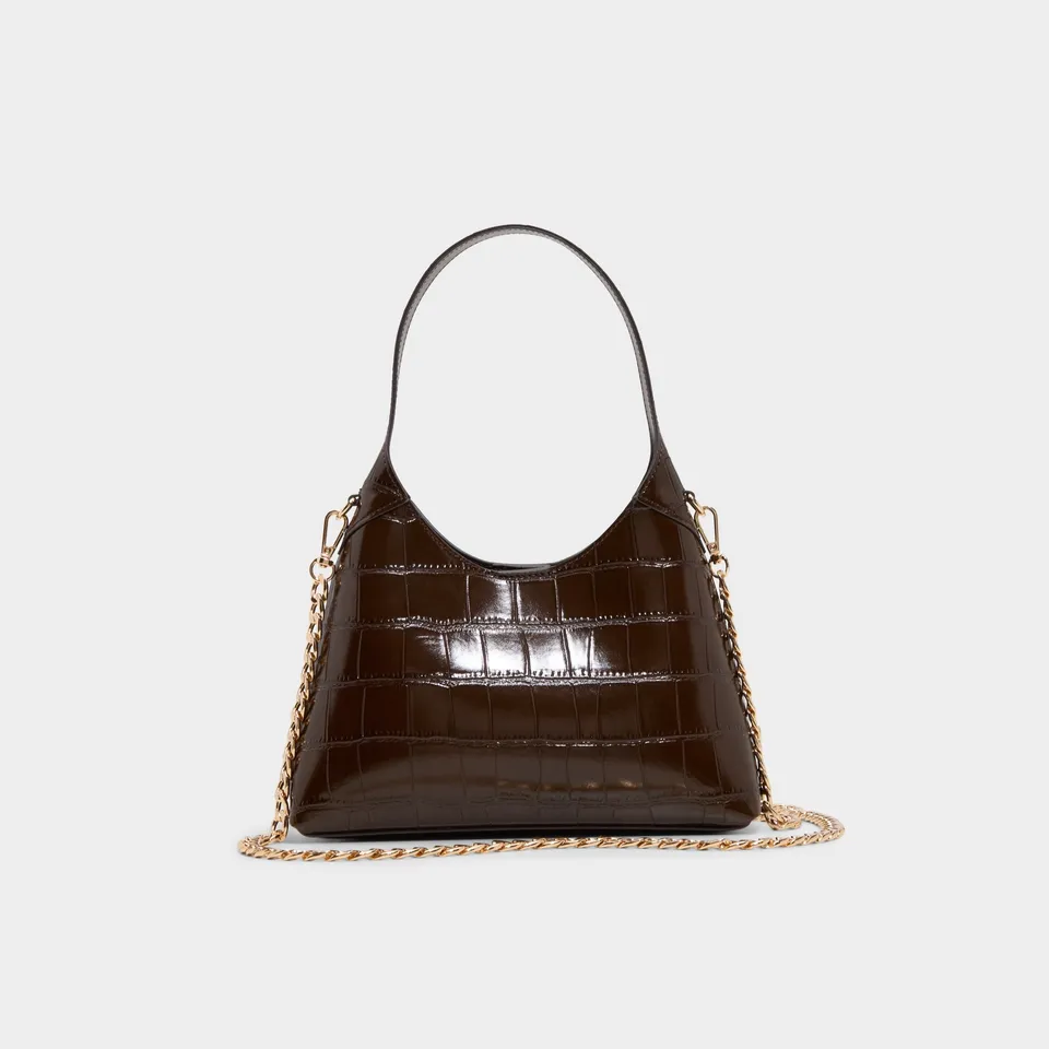 ALDO Smallharperr sac hobo marron croco